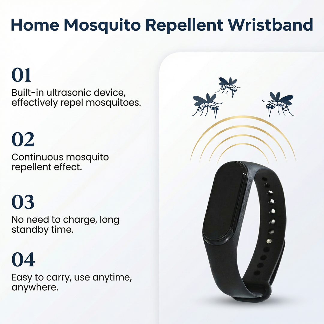 Ultrasonic Mosquito Repellent Wristband Insect Pest Control Device