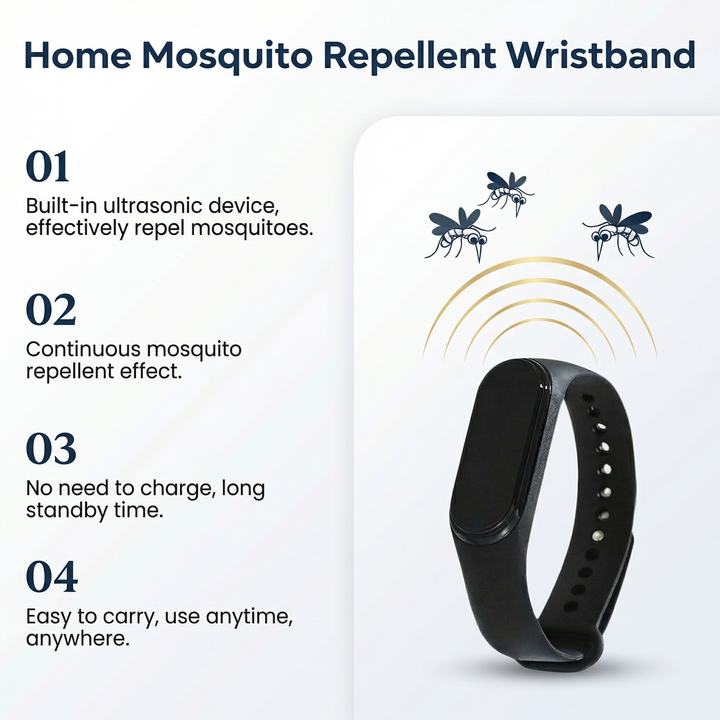Ultrasonic Mosquito Repellent Wristband Insect Pest Control Device
