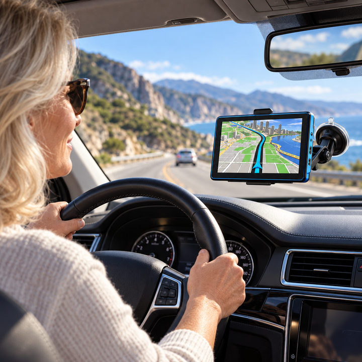 7 Inch GPS Sat Nav for Cars Trucks with UK EU Maps and Traffic