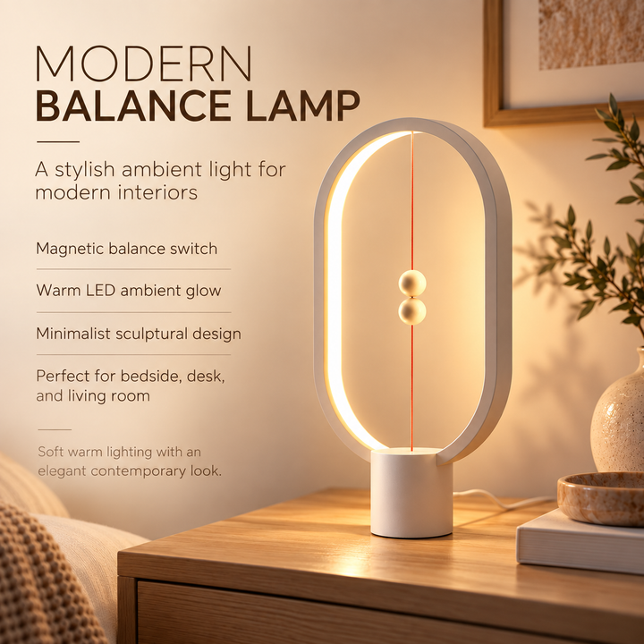 Heng Balance Lamp Magnetic Floating LED Desk Light Wood