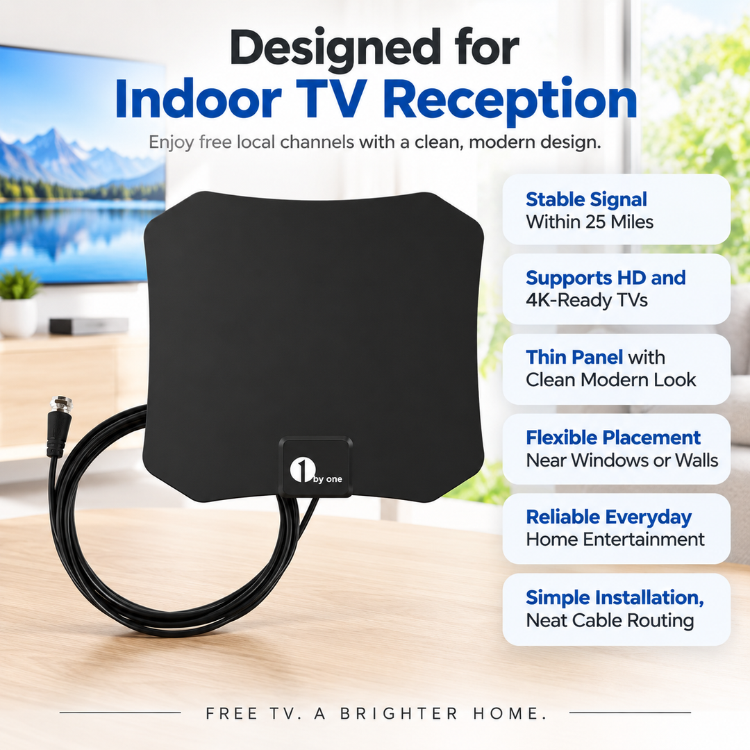 Indoor HDTV Antenna 4K Free Channels Digital TV Aerial