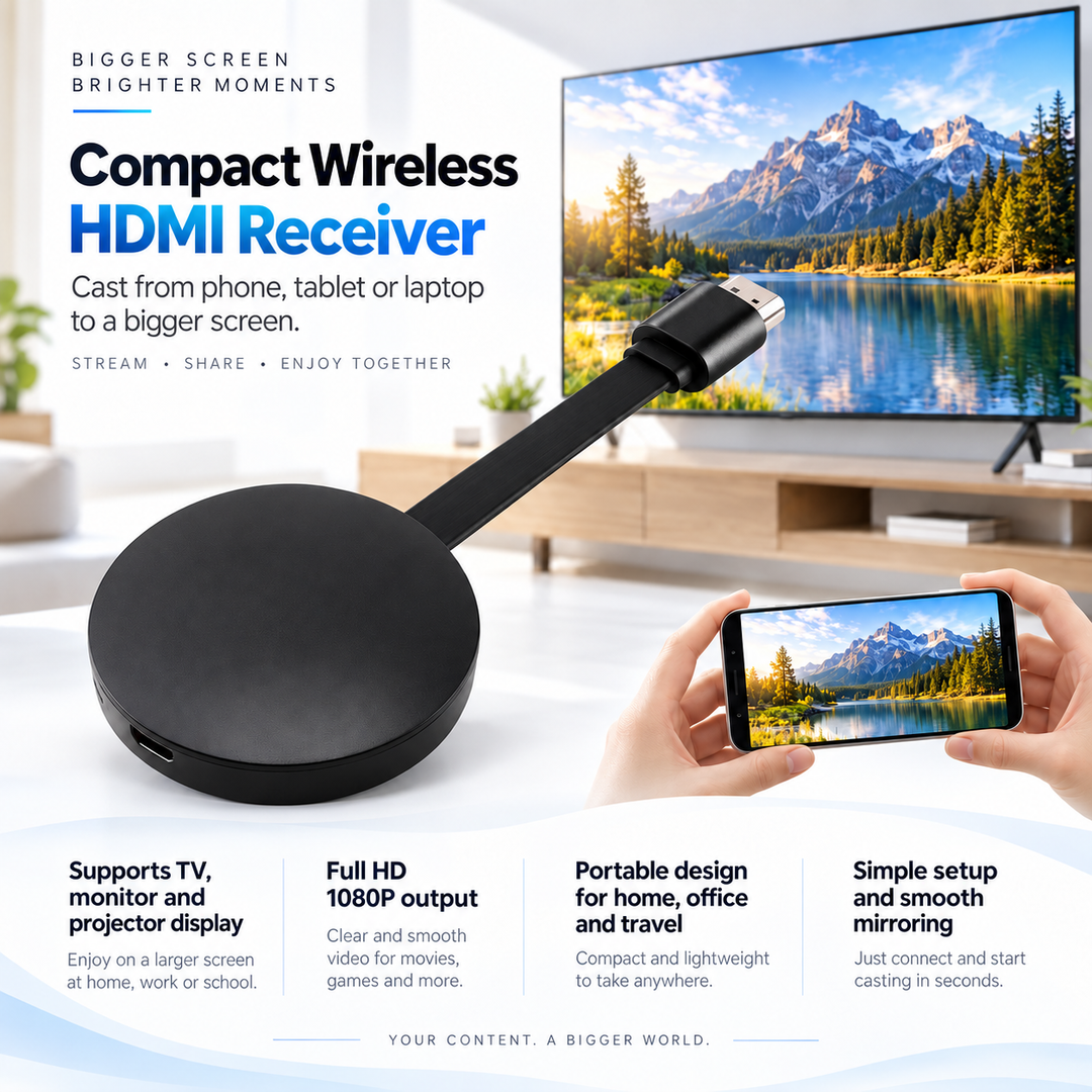 Wireless HDMI TV Receiver 1080P Screen Mirroring Display Dongle