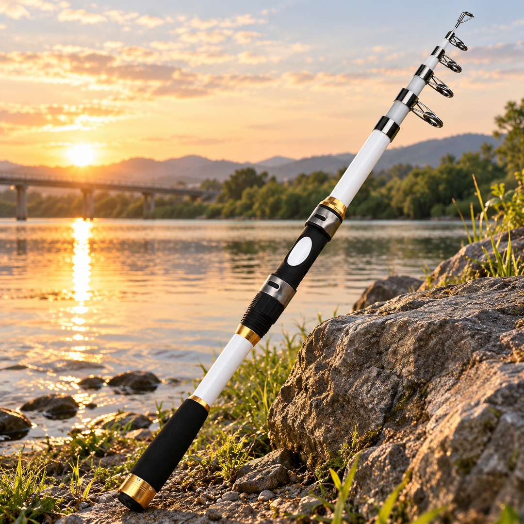 Carbon Fibre Telescopic Fishing Rod Portable Travel Rod