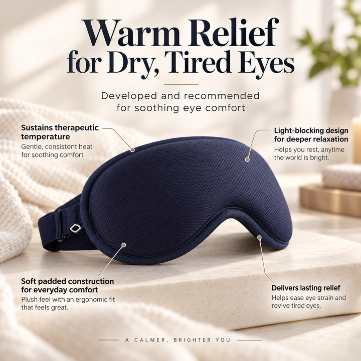 Heated Eye Mask for Dry Eyes USB Warm Compress Sleep Mask