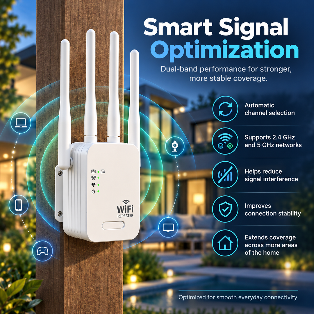 Outdoor WiFi Booster Dual Band 1200Mbps Long Range Extender