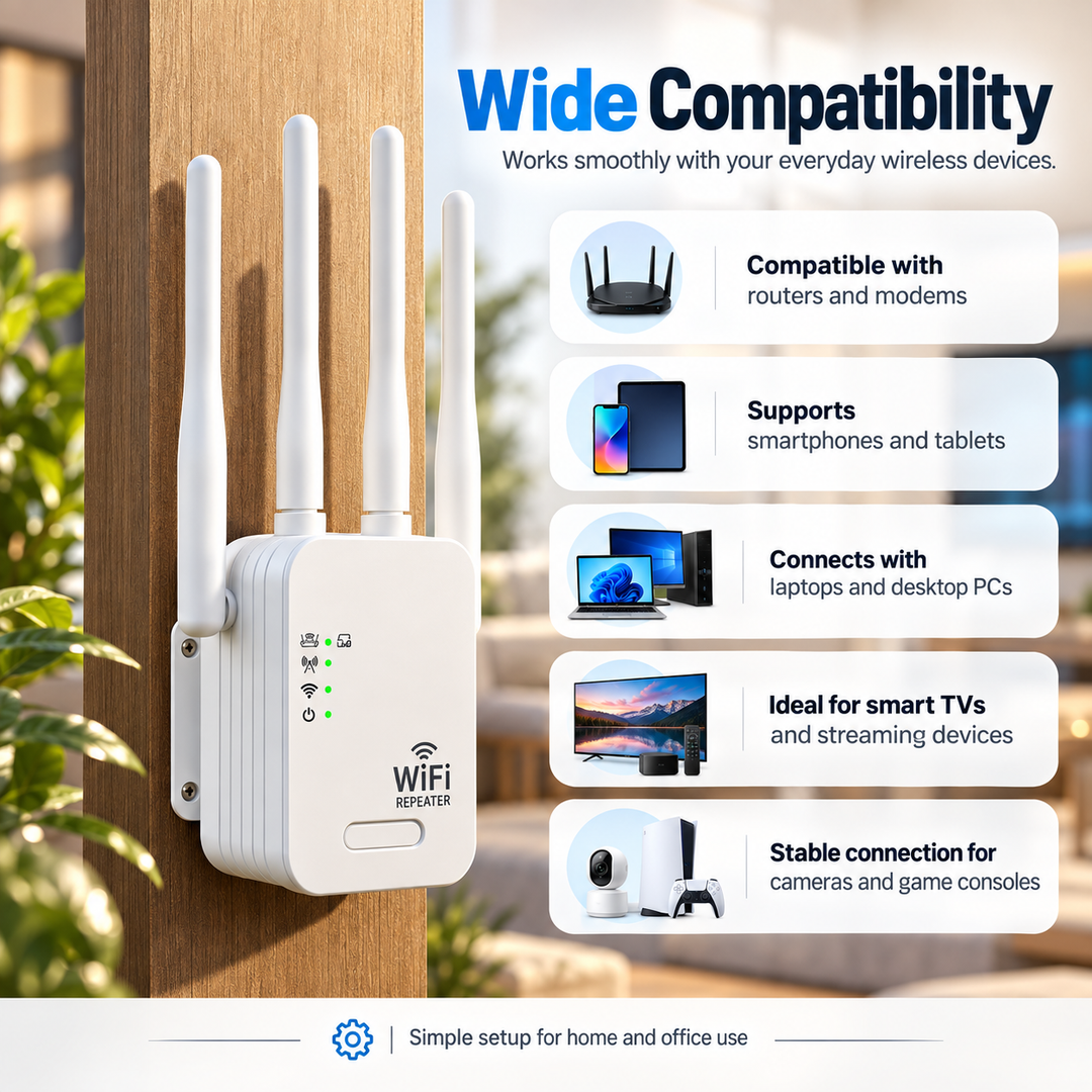 Outdoor WiFi Booster Dual Band 1200Mbps Long Range Extender