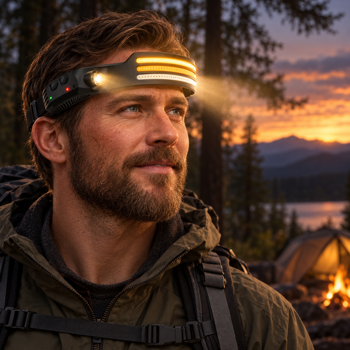 LED Headlamp Rechargeable Waterproof Head Torch for Running