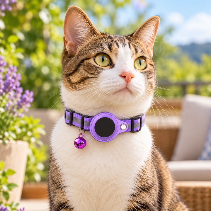 Cat GPS Tracker Collar Quick Release Reflective for Outdoor Safety