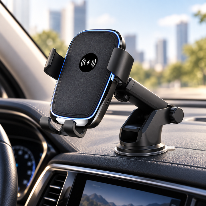 Wireless Car Charger Auto Clamping Fast Charging Phone Mount