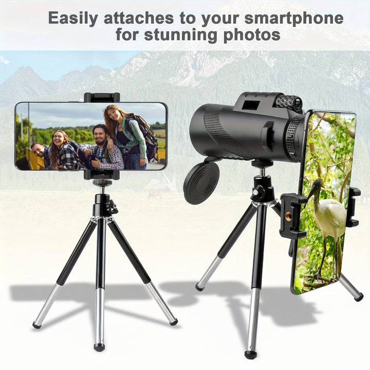 Monocular Telescope with Phone Adapter Outdoor Viewing Scope