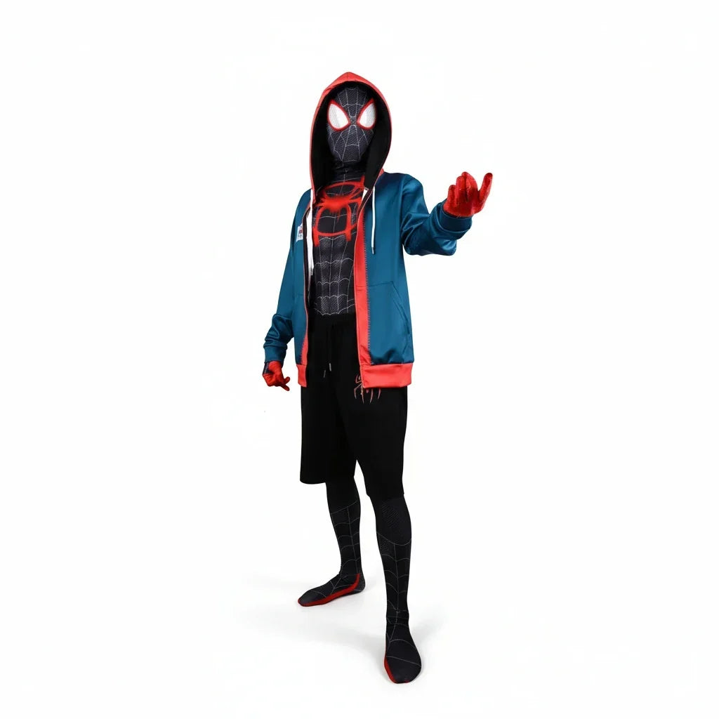 Spider-Man Miles Morales Cosplay Costume Halloween Superhero Outfit