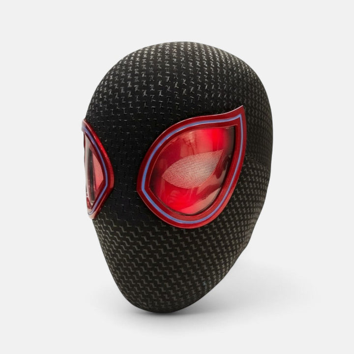 Miles Morales Mask Blinking Movable Eyes LED Remote Cosplay Hood