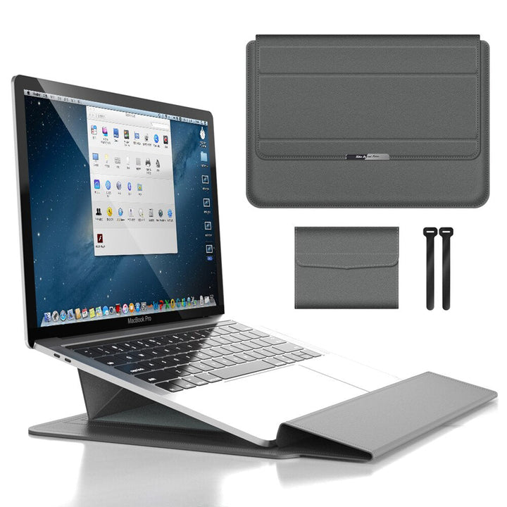 Waterproof Laptop Case with Stand and Accessory Storage Sleeve