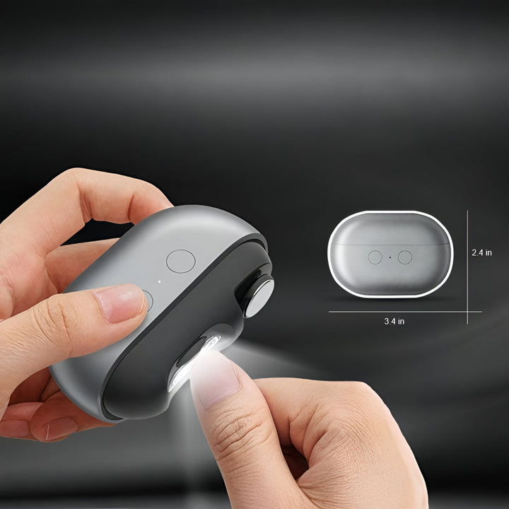 Electric LED Rechargeable Nail Clipper Grooming Tool