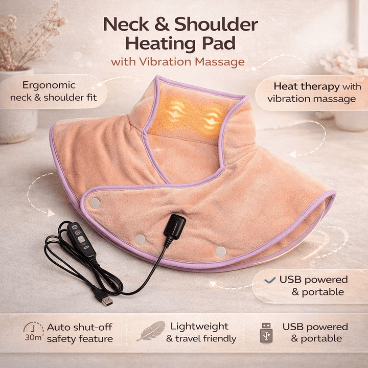 Neck and Shoulder Heating Pad with Vibration Massage Function