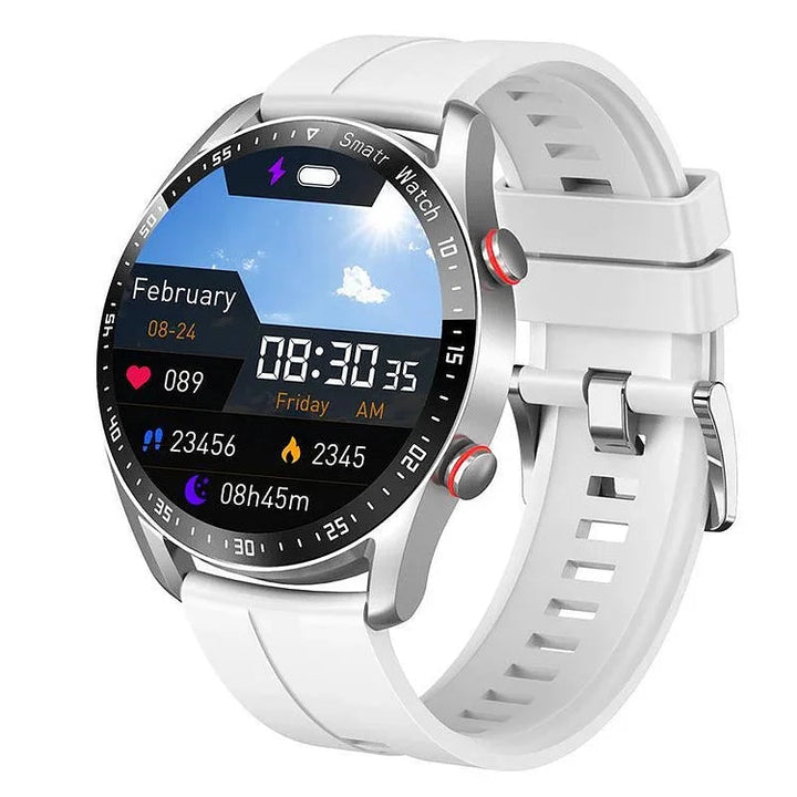 Heart Rate &amp; Blood Pressure Monitor Circular Smartwatch Fitness Tracker