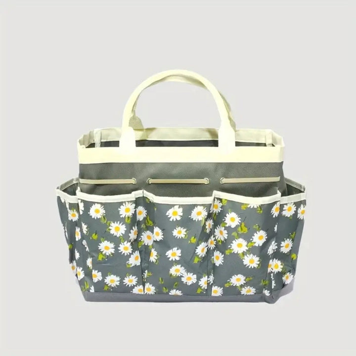 Floral Garden Tool Organizer Bag with Multiple Pockets