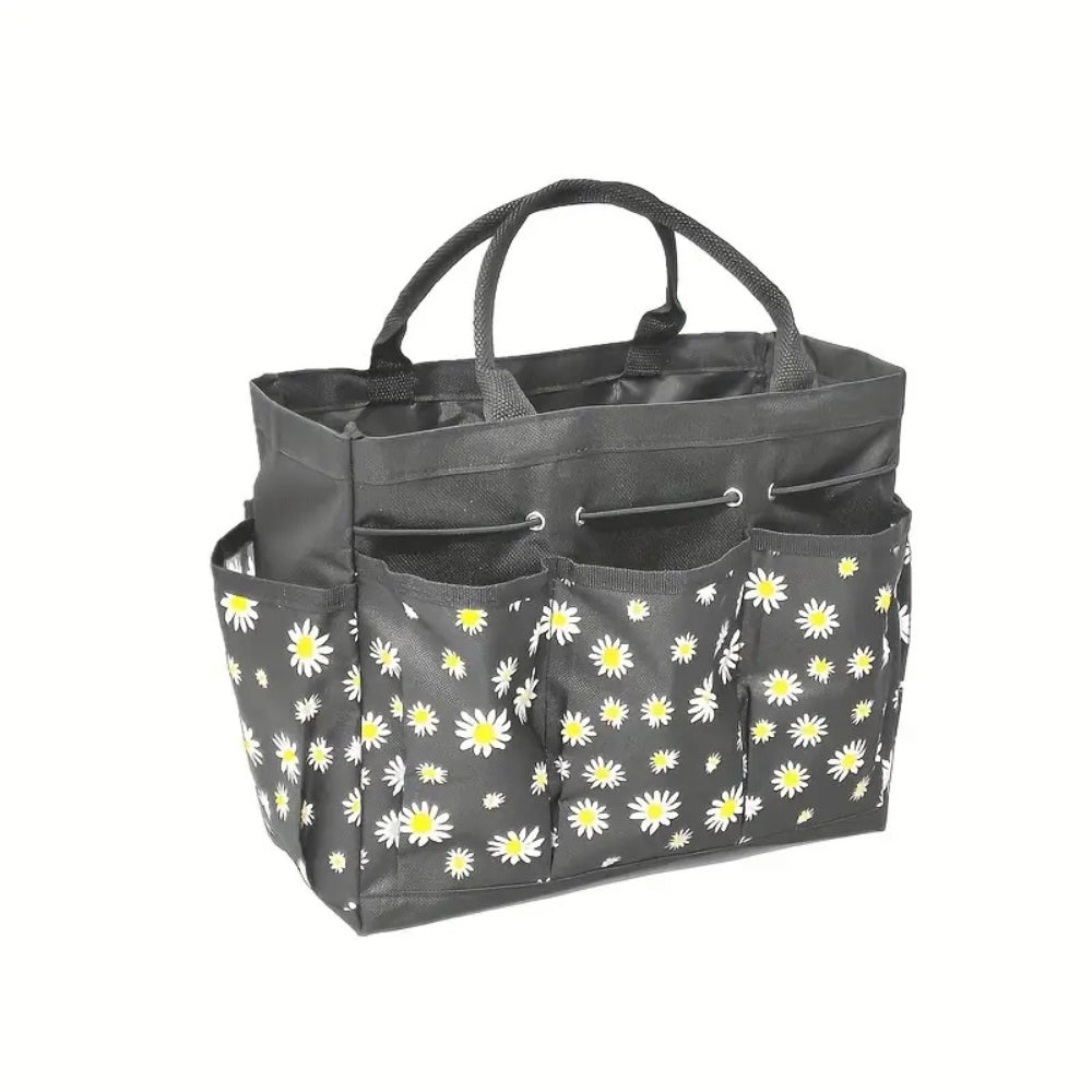 Floral Garden Tool Organizer Bag with Multiple Pockets