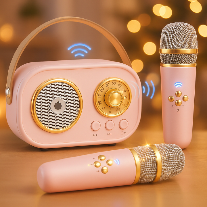 Karaoke Machine Bluetooth Speaker System Retro Style