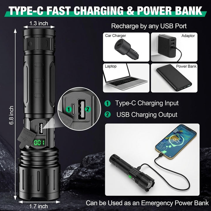 Roovue Pro Brightest LED Flashlight Torch