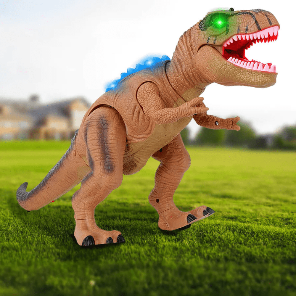 Remote Control Walking Dinosaur Toy with Roaring Sounds and LED Lights