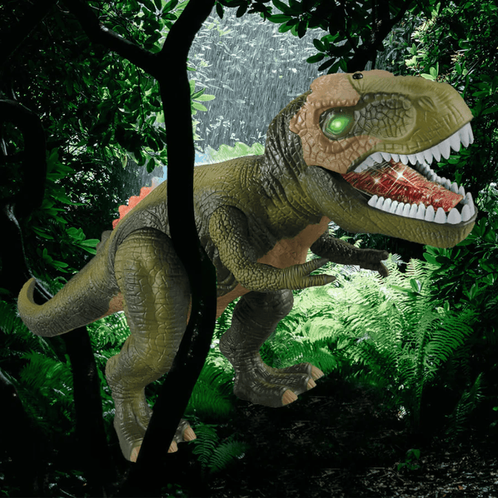 Remote Control Walking Dinosaur Toy with Roaring Sounds and LED Lights
