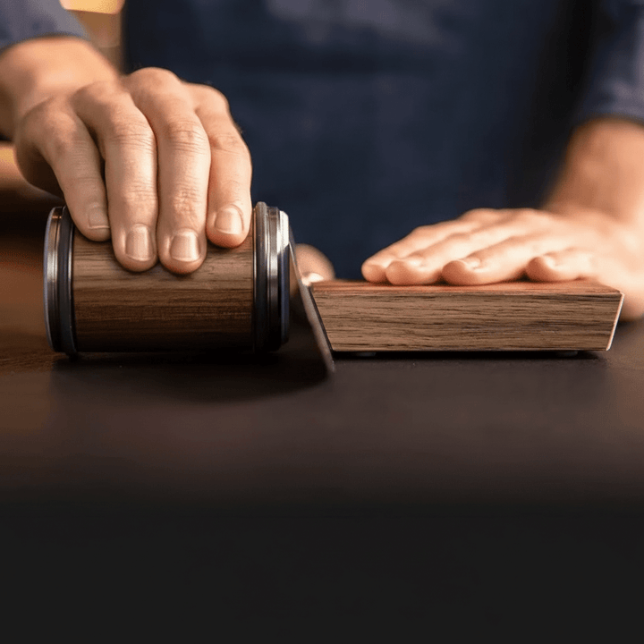 Knife Sharpener with Diamond-Coated Roller for Precision Blades