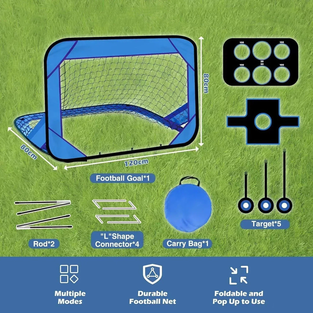 Foldable Portable Kids Soccer Goal 4-in-1 Football Training Net