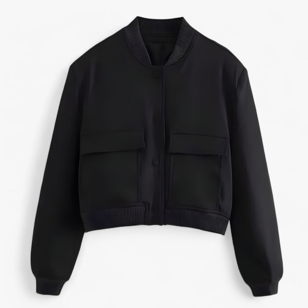 Women's Bomber Aviator Jacket Crop Autumn Winter