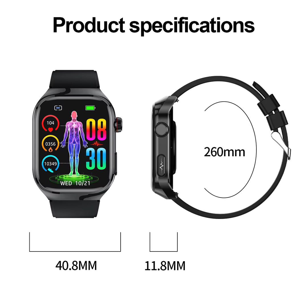 Heart Rate &amp; Blood Pressure Monitor Smartwatch Fitness Tracker