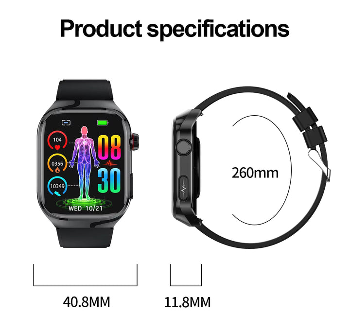 Heart Rate &amp; Blood Pressure Monitor Smartwatch Fitness Tracker