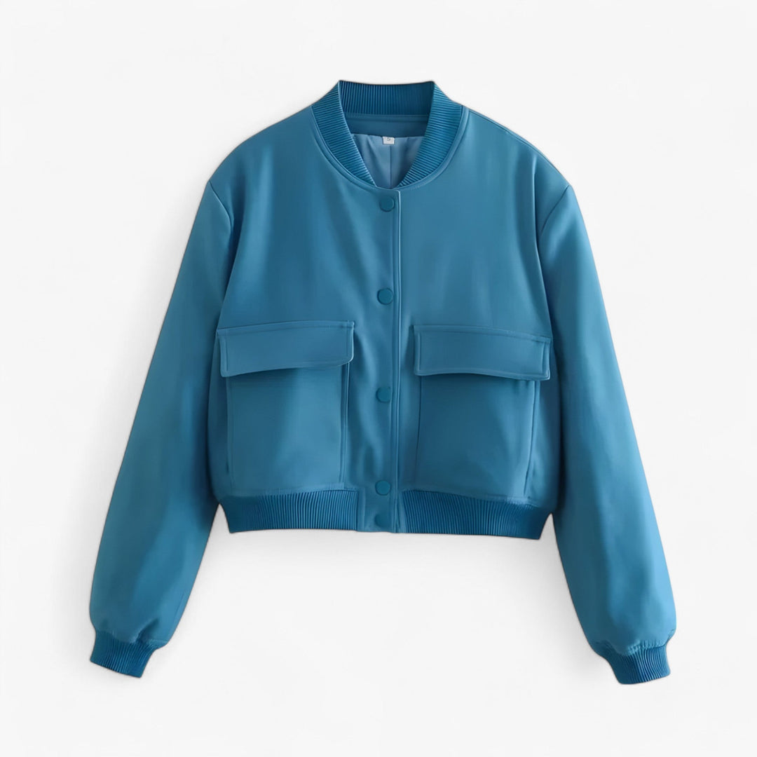Women's Bomber Aviator Jacket Crop Autumn Winter