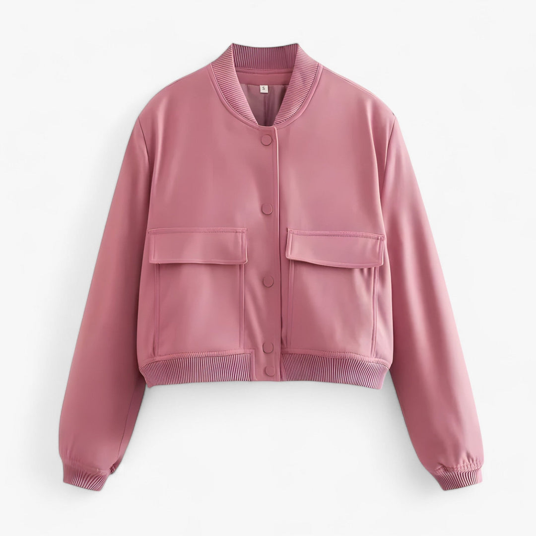 Women's Bomber Aviator Jacket Crop Autumn Winter