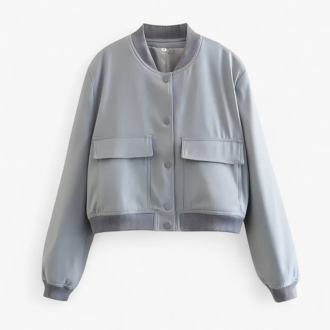 Women's Bomber Aviator Jacket Crop Autumn Winter