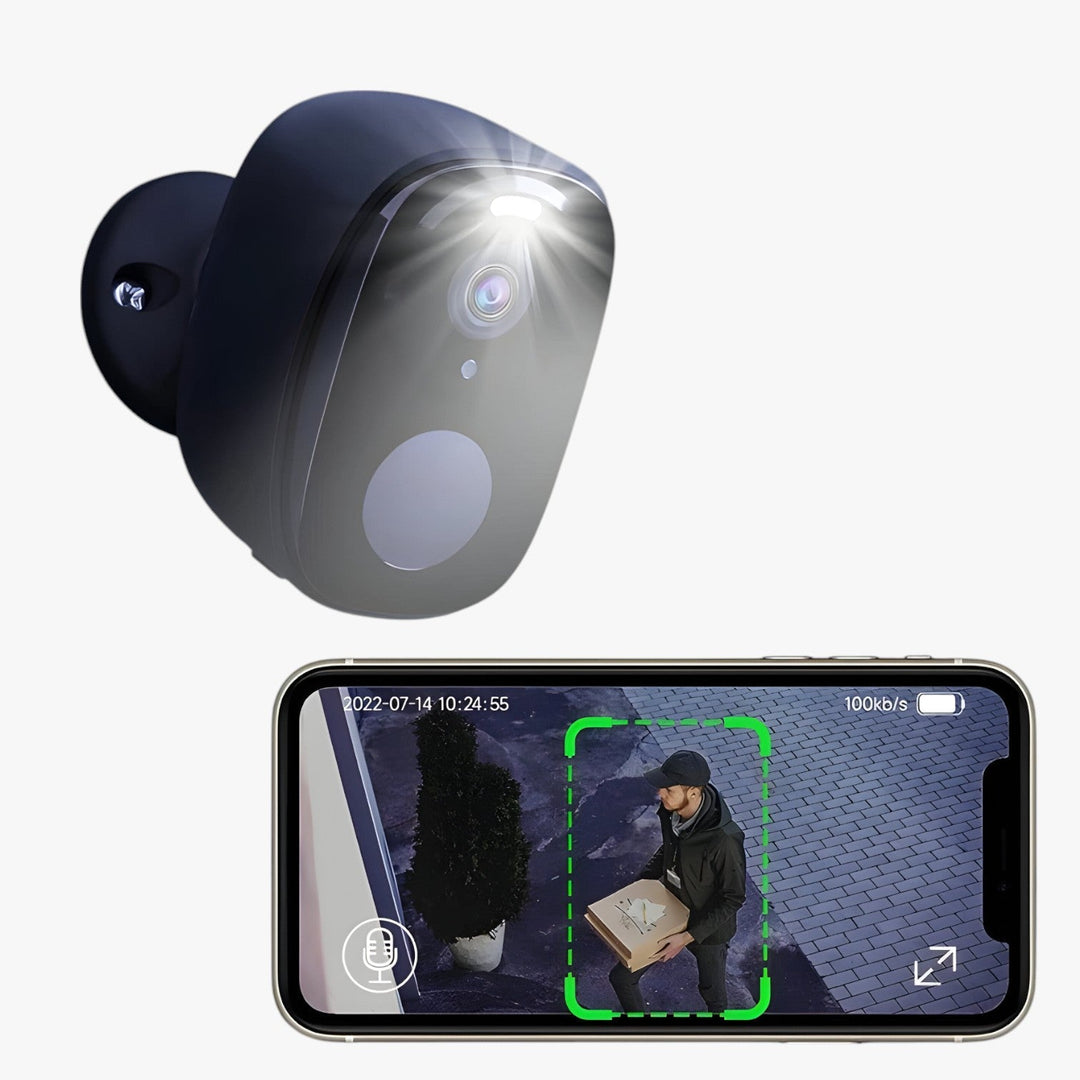 Wireless 2K Security Camera with Smart Detection and Night Vision