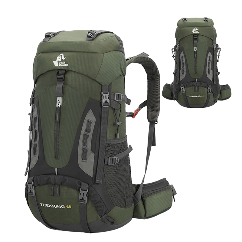 Hiking Backpack 60L Large Capacity Trekking Backpack Ergonomic Design