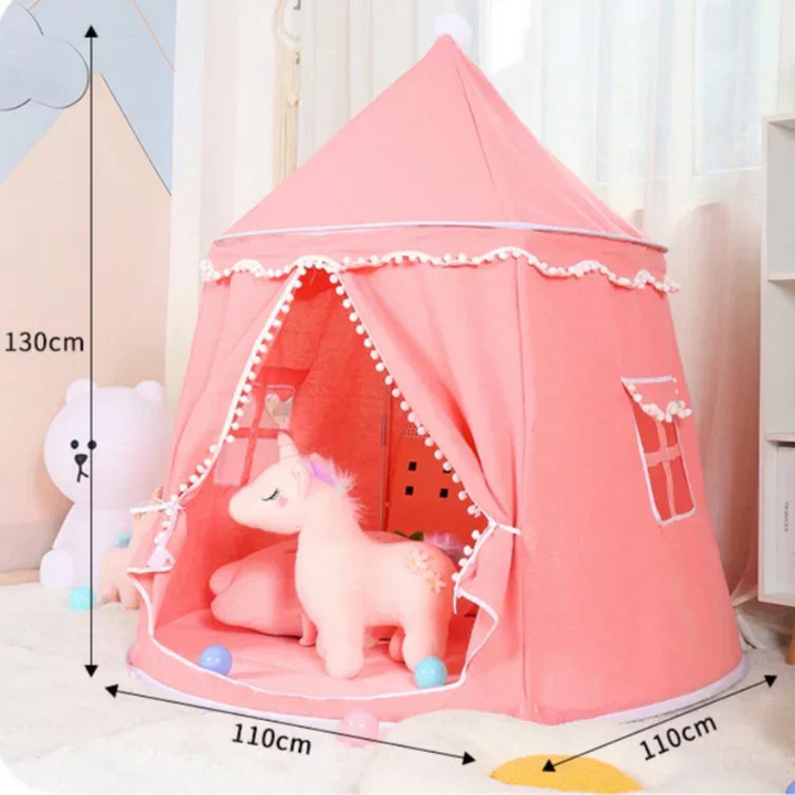 Round Plush Circular Play Tent for Kids Indoor Outdoor