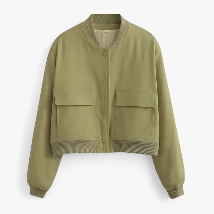 Women's Bomber Aviator Jacket Crop Autumn Winter