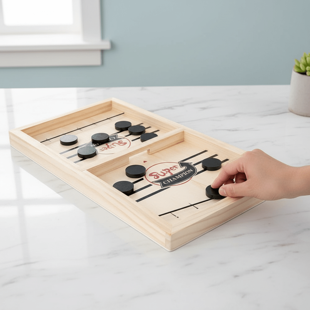 Wooden Family Board Game Fast Paced Competitive Board Game