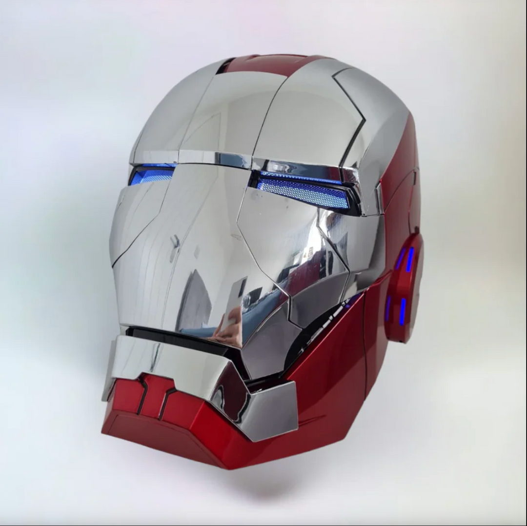 Iron Man MK5 Helmet Wearable Motorized Flip Up LED Eyes Remote