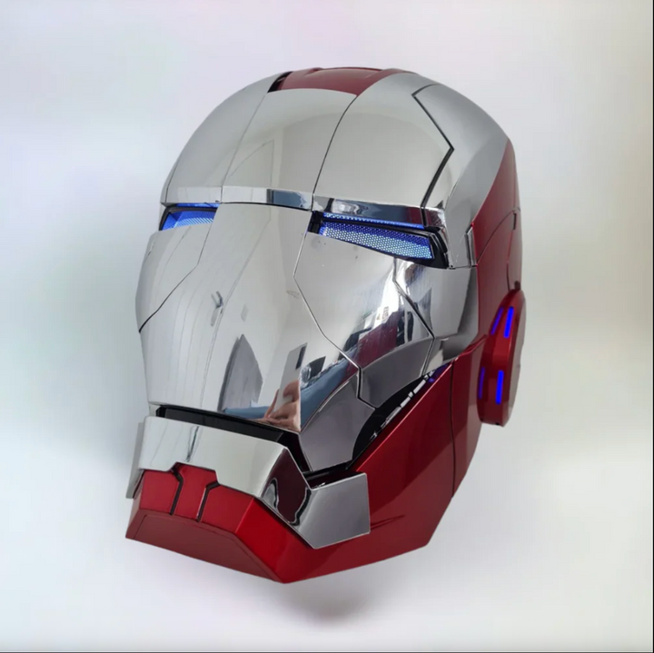 Iron Man MK5 Helmet Wearable Motorized Flip Up LED Eyes Remote
