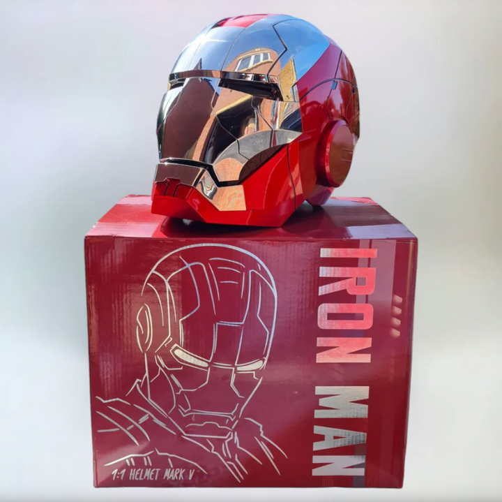 Iron Man MK5 Helmet Wearable Motorized Flip Up LED Eyes Remote