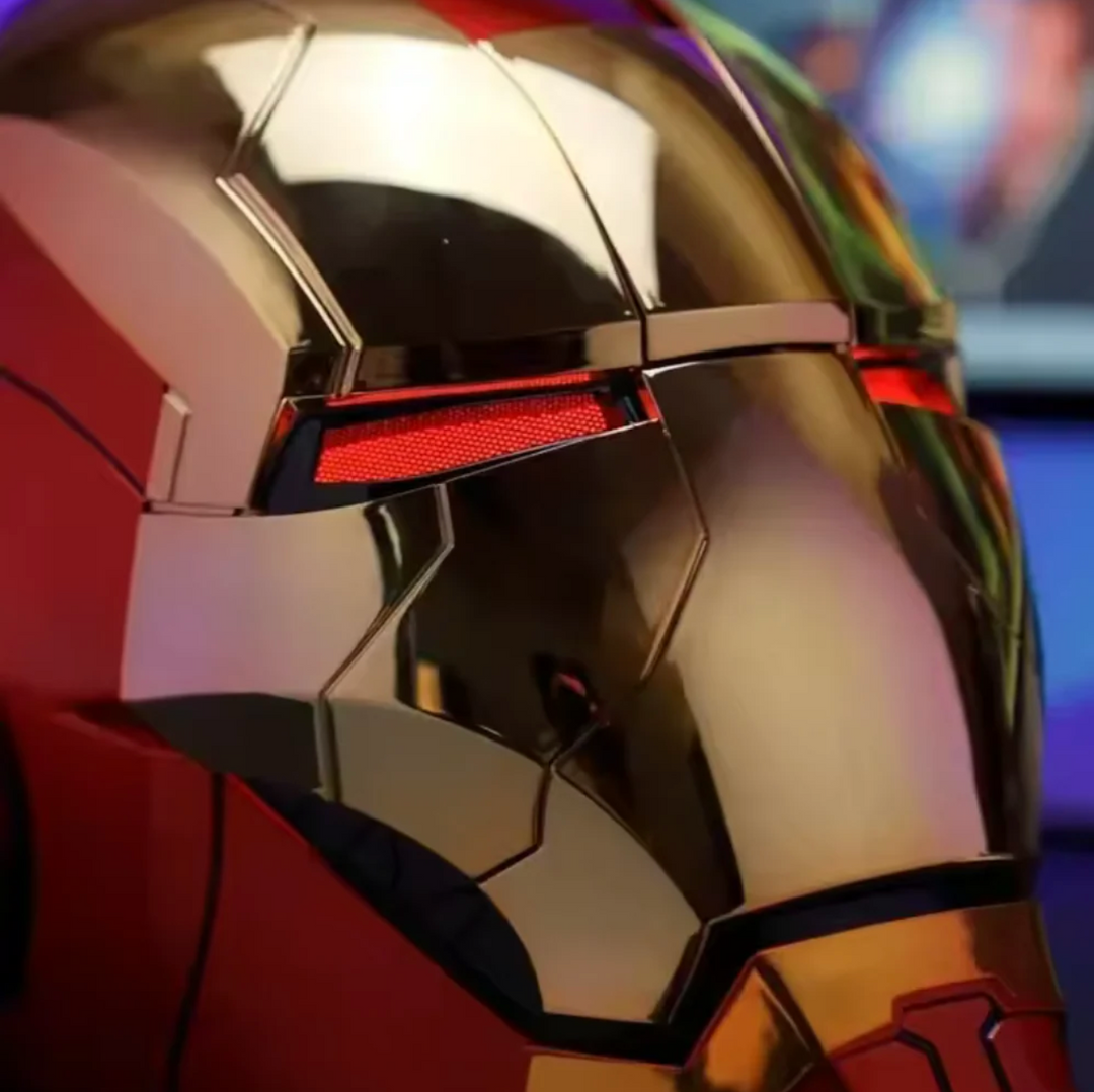 Iron Man MK5 Helmet Wearable Motorized Flip Up LED Eyes Remote