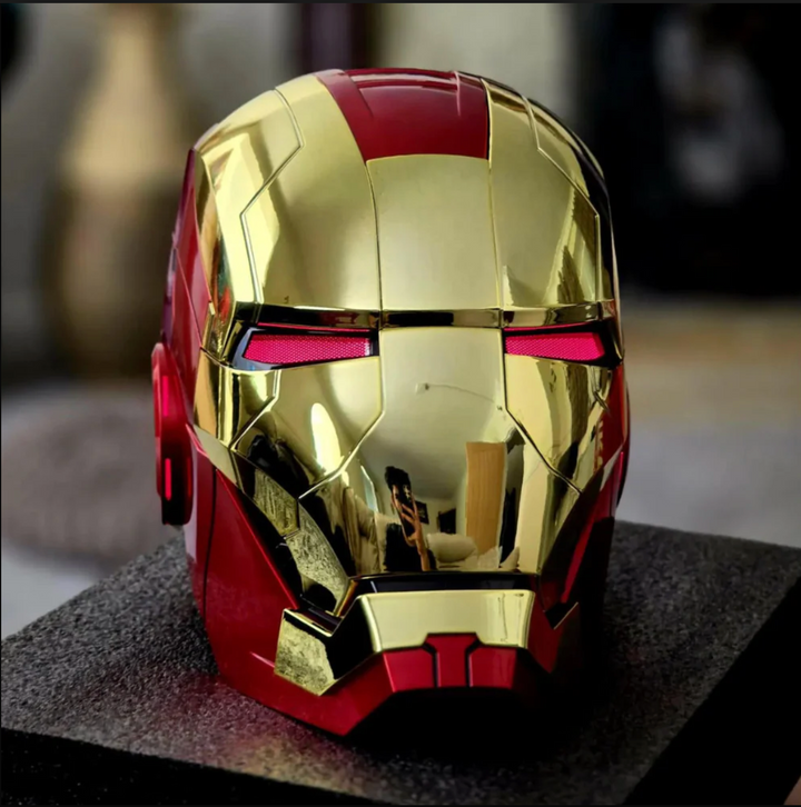 Iron Man MK5 Helmet Wearable Motorized Flip Up LED Eyes Remote
