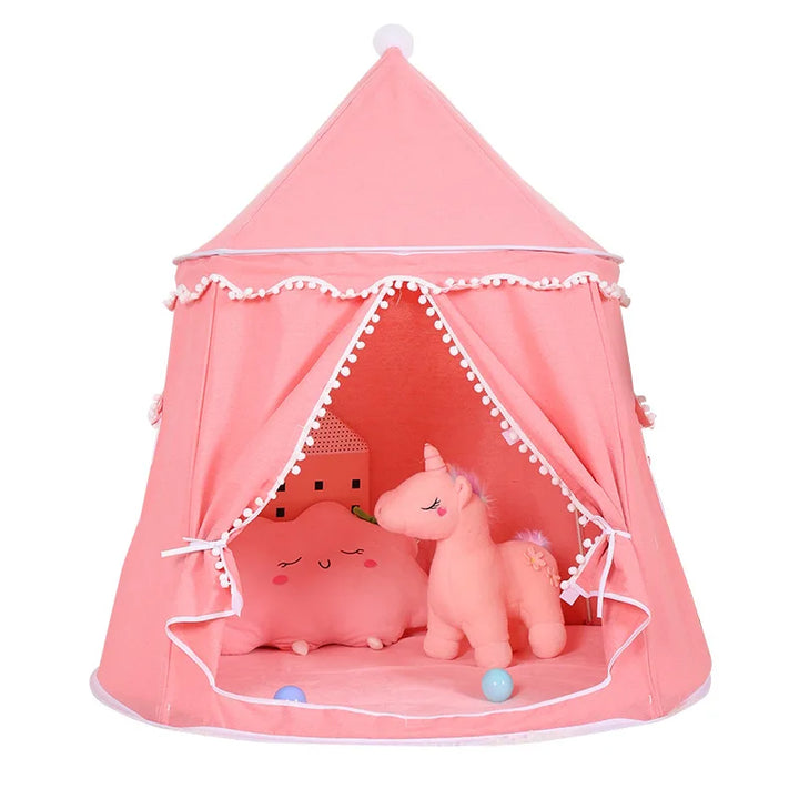 Round Plush Circular Play Tent for Kids Indoor Outdoor