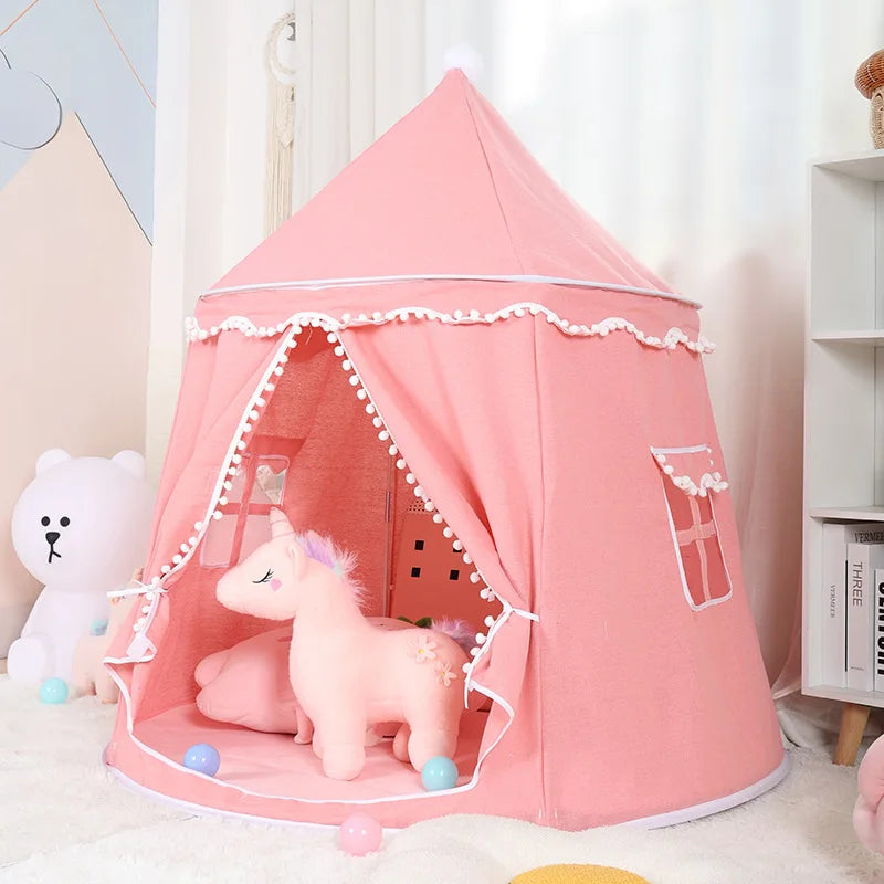 Round Plush Circular Play Tent for Kids Indoor Outdoor