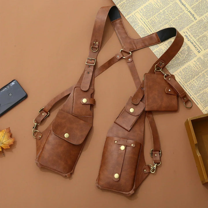 Leather Shoulder Holster Crossbody Bag Anti Theft Security Bag