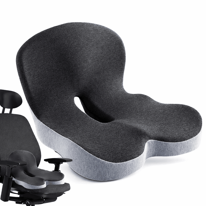 Ergonomic Lumbar Support Seat Cushion Car Chair Back Pillow