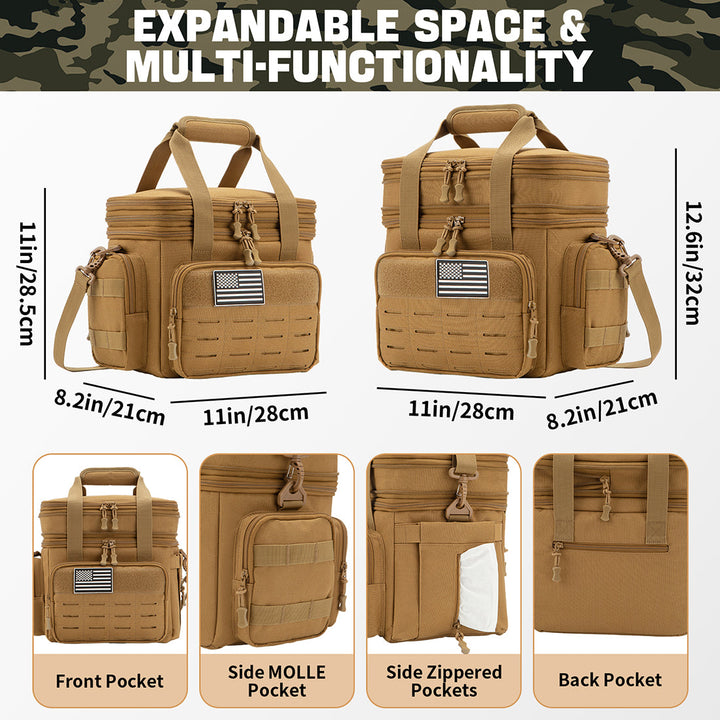 Insulated Large 18L Tactical Leakproof Lunch Box Cooler Bag