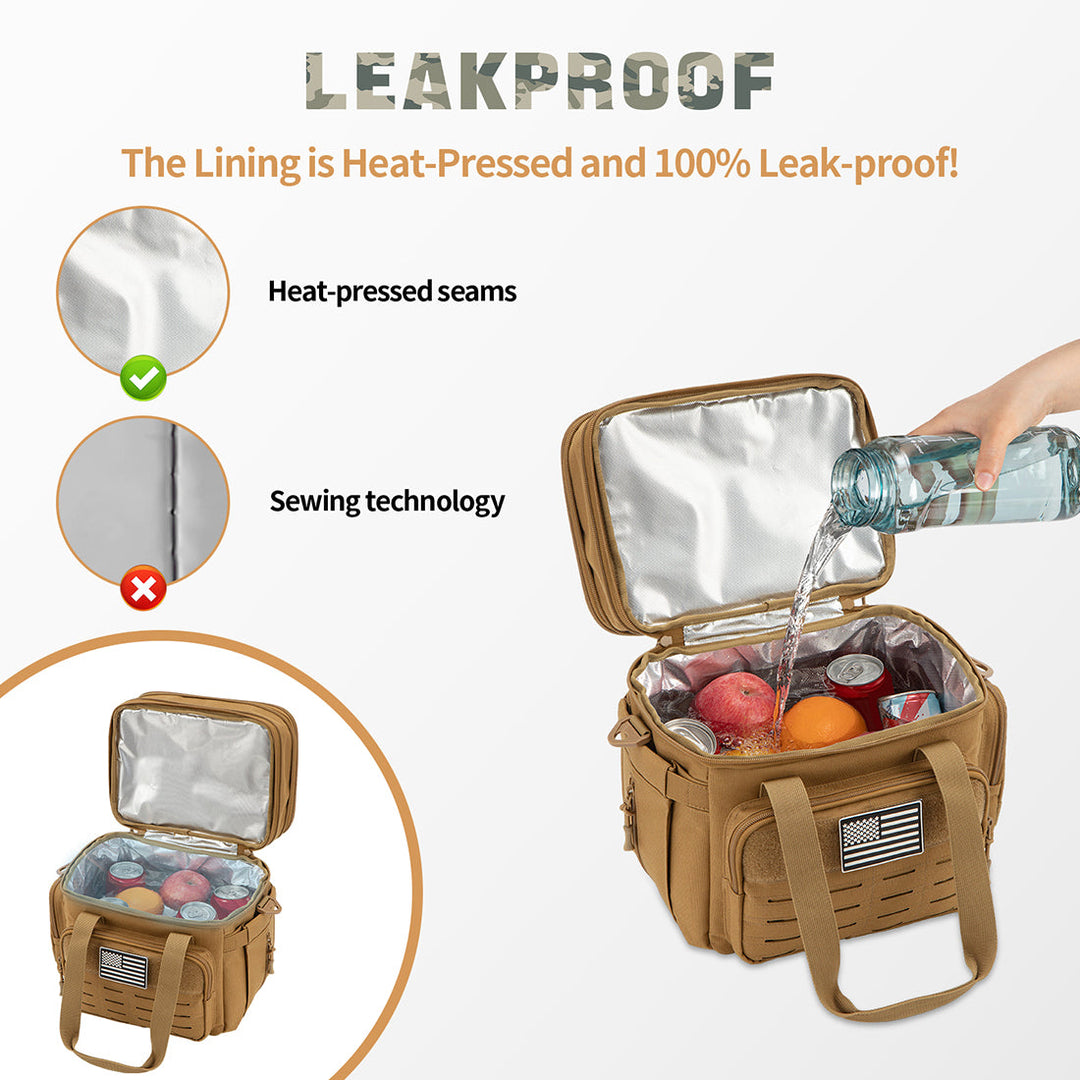 Insulated Large 18L Tactical Leakproof Lunch Box Cooler Bag